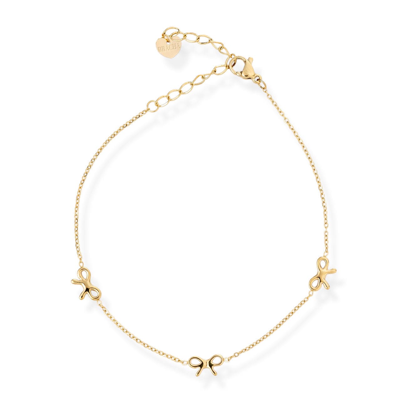 Bow Anklet – Adjustable Gold-Plated Water-Resistant Anklet with