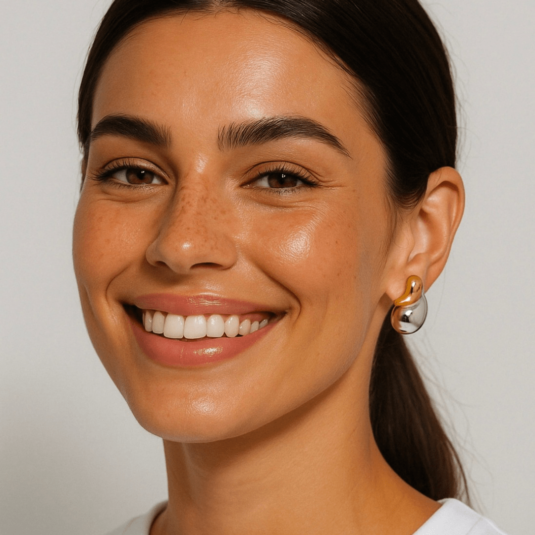 BRACHA Drop Two Tone Earrings