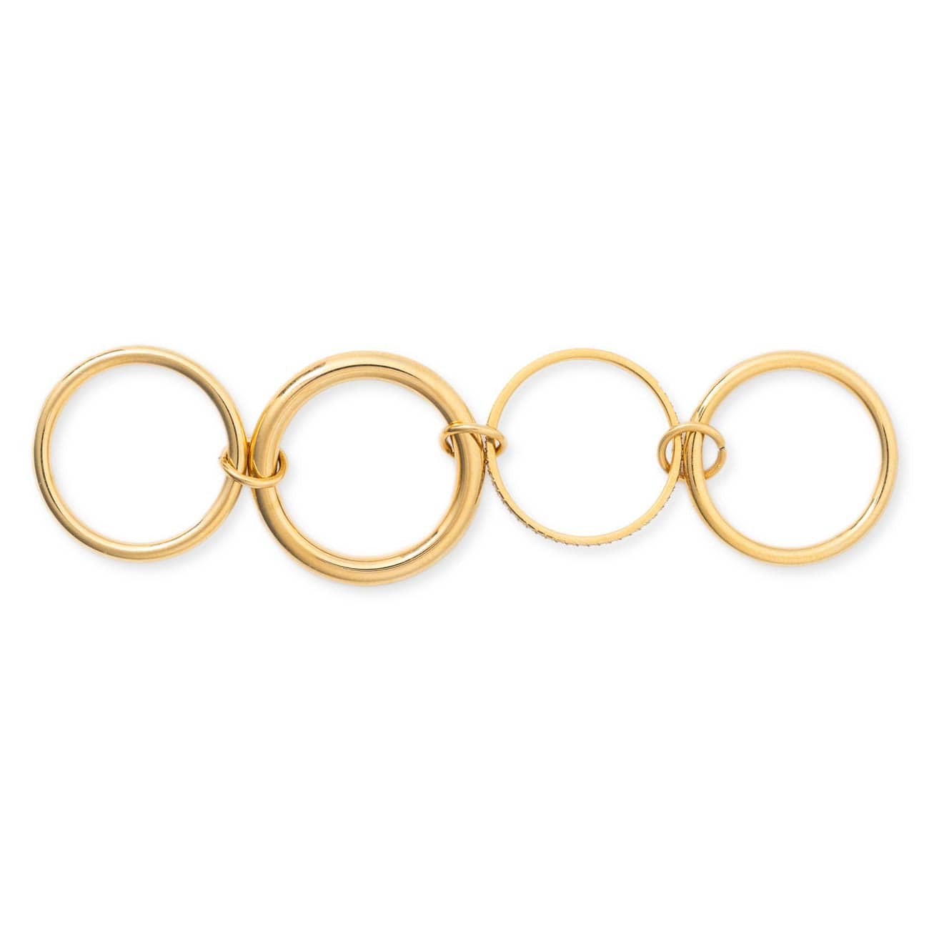 Everly Spinning Stacked Ring – Gold-Plated CZ Moving Bands – BRACHA