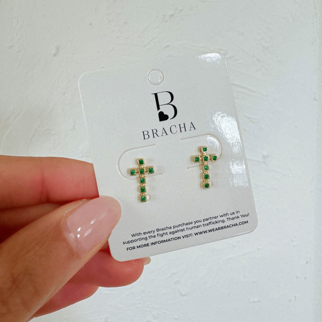 BRACHA Faith Cross Earrings