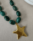 Green Neptune Star Necklace Necklaces by BRACHA