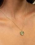 BRACHA Heart Initial Necklace