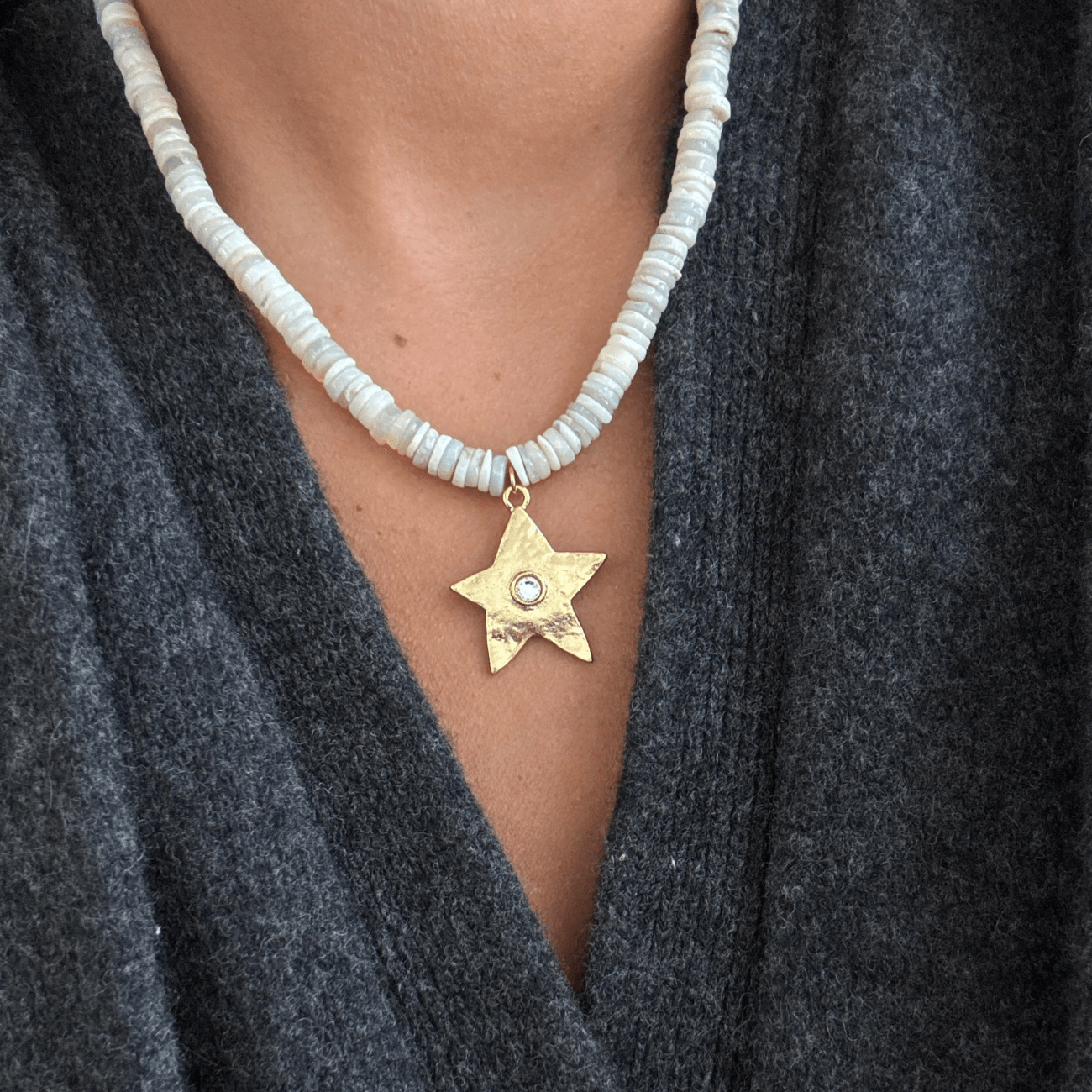 BRACHA Icon Star White Necklace