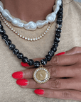 BRACHA Mosaic Beaded Prayer Warrior Necklace