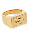 BRACHA Never Give Up Signet Ring