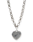 BRACHA Silver Puffy Heart