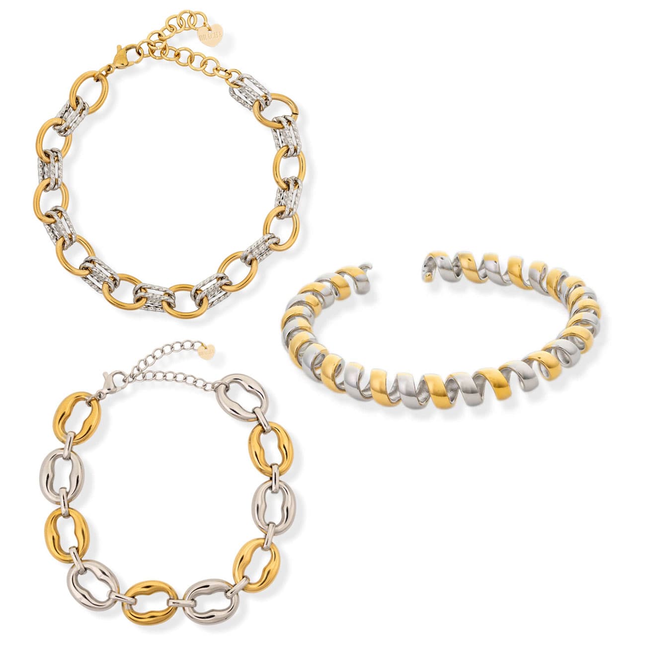 Mixed Metal Bracelet Set | Gold & Silver Stack | BRACHA