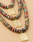 BRACHA Watercolor Initial Card Necklace