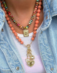 BRACHA Watercolor Initial Card Necklace