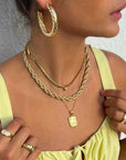 BRACHA Gold Filled Initial Card 18'' Length