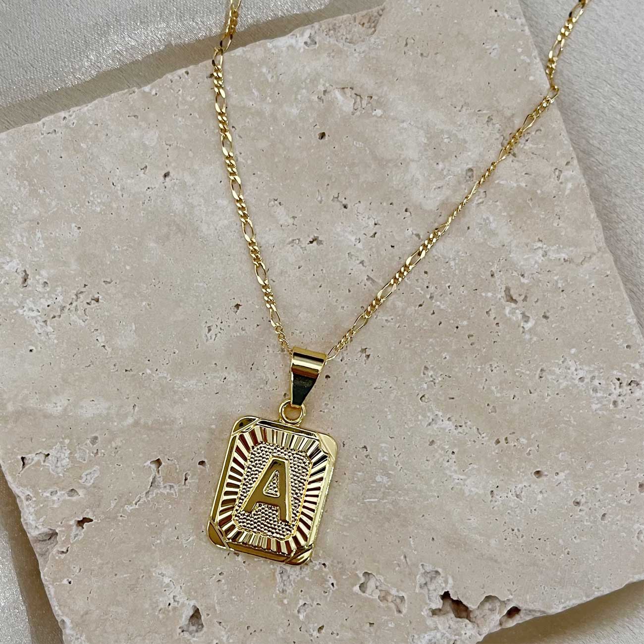 BRACHA Gold Filled Initial Card 18'' Length