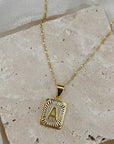 BRACHA Initial Card Necklace