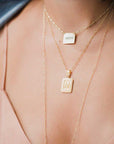 BRACHA Initial Card Necklace