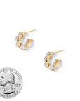 Rolly Two Tone Hoops Earrings by BRACHA