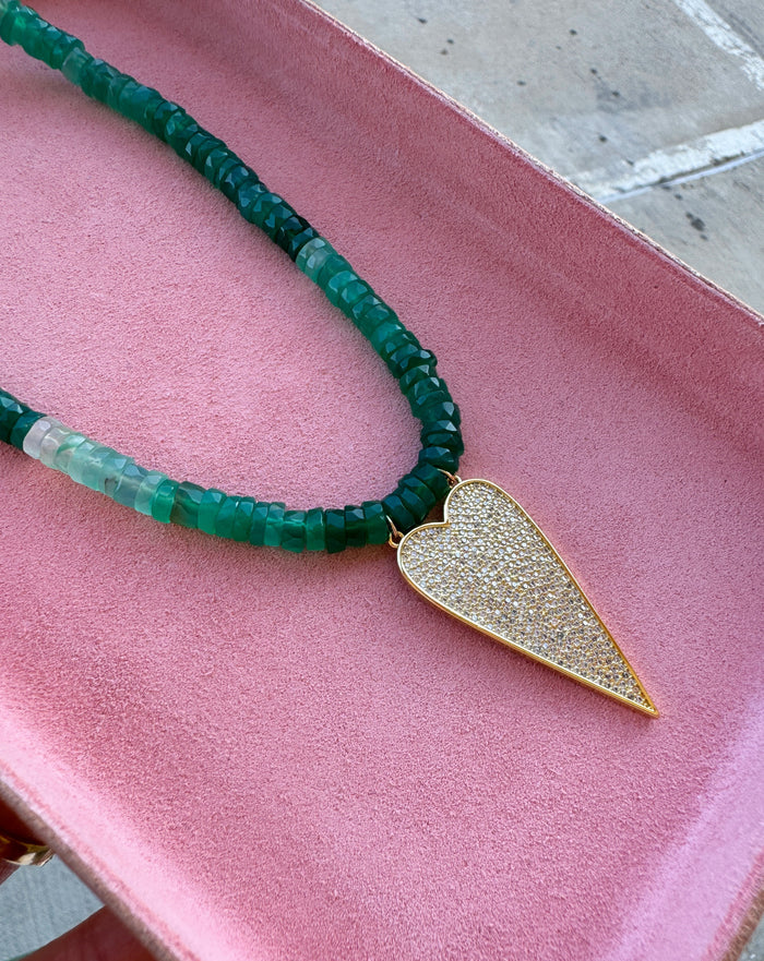 Icon Emerald Heart Necklace