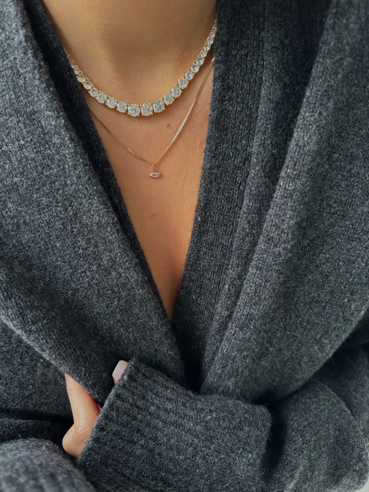 Mini Marquis Diamond Necklace