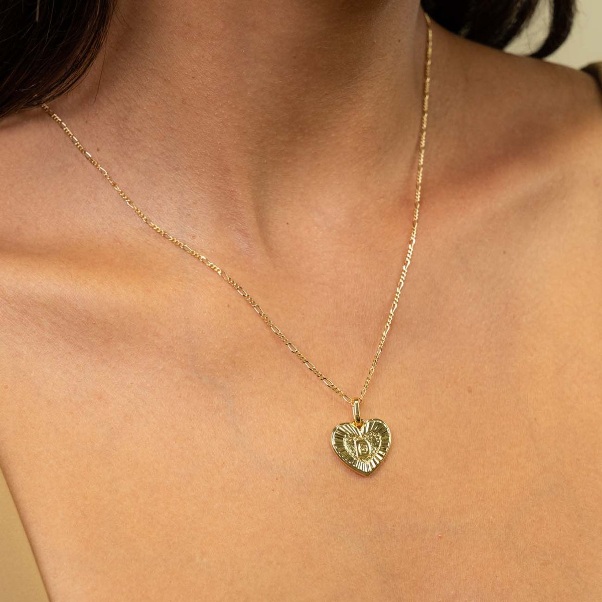 Initial Heart Lock Necklace