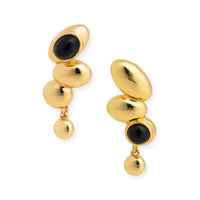Gold Pebble Drop Earrings