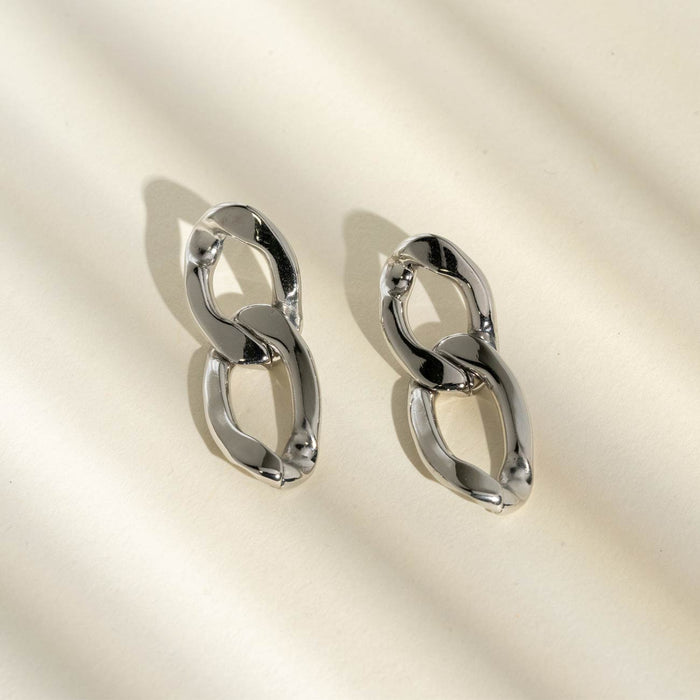 Silver Link Earrings