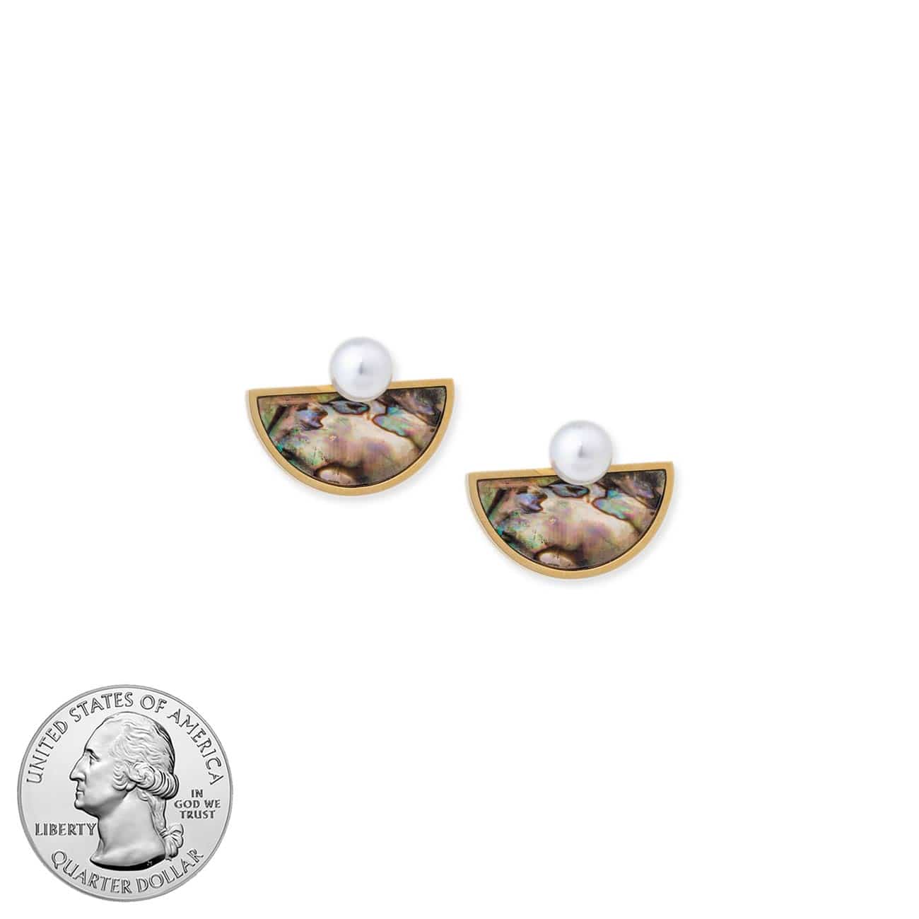 Abalone Studs Earrings by BRACHA