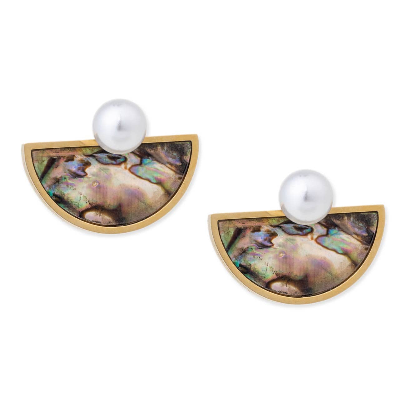Abalone Studs Earrings by BRACHA