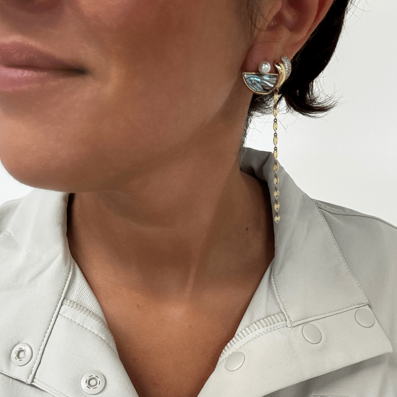 Abalone Studs Earrings by BRACHA