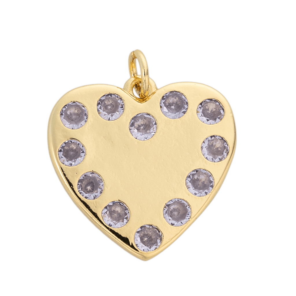 Adeline Heart Charm Lavender CHARMS by BRACHA