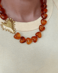 BRACHA Amber Heart Necklace