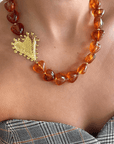 BRACHA Amber Heart Necklace