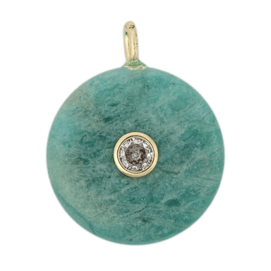 Aventurine Crystal Disc Charm