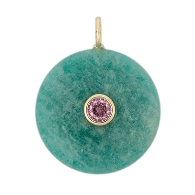 Aventurine Pink Disc Charm