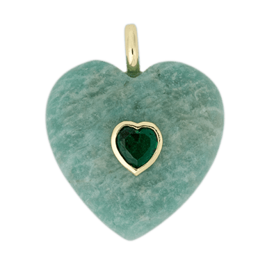 Aventurine Heart Charm