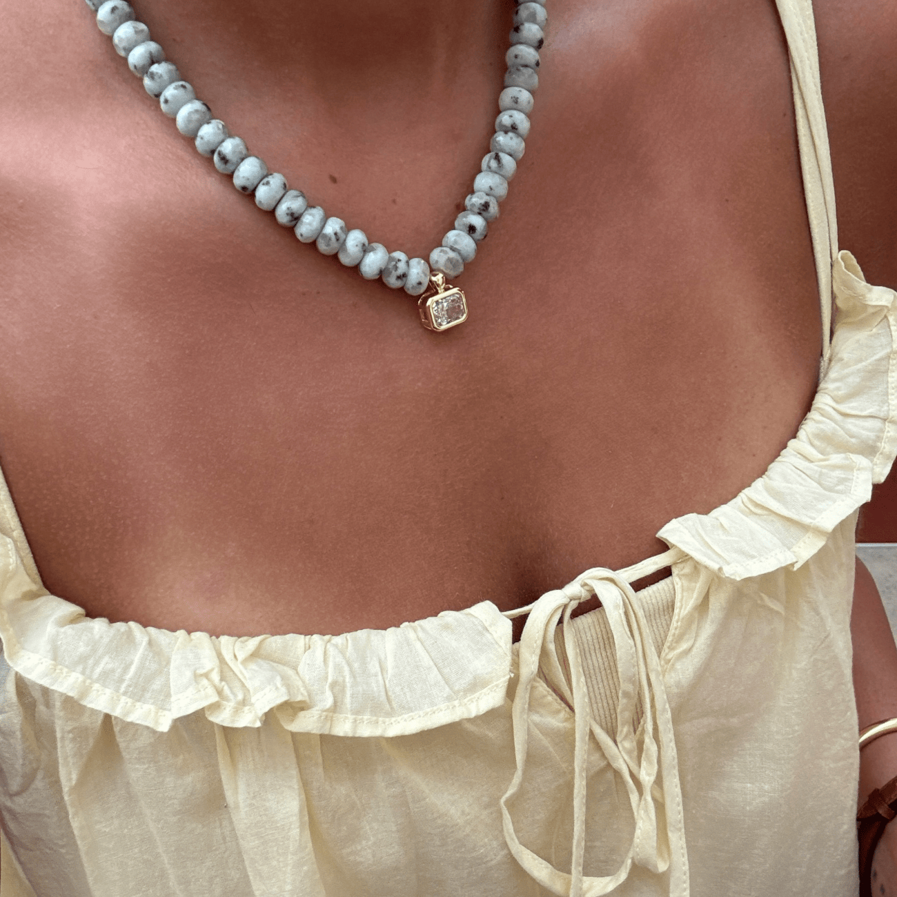 Arden Emerald Necklace Necklaces by BRACHA