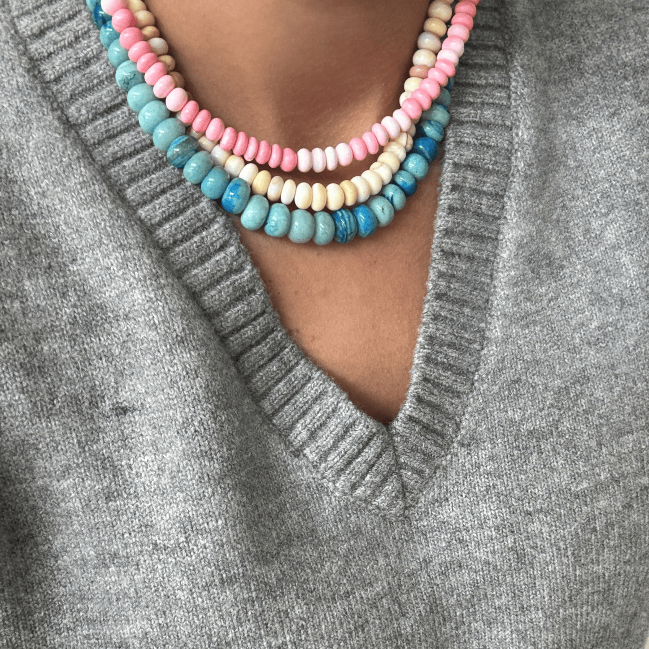 BRACHA Berry Blue Swirl Candy Necklace