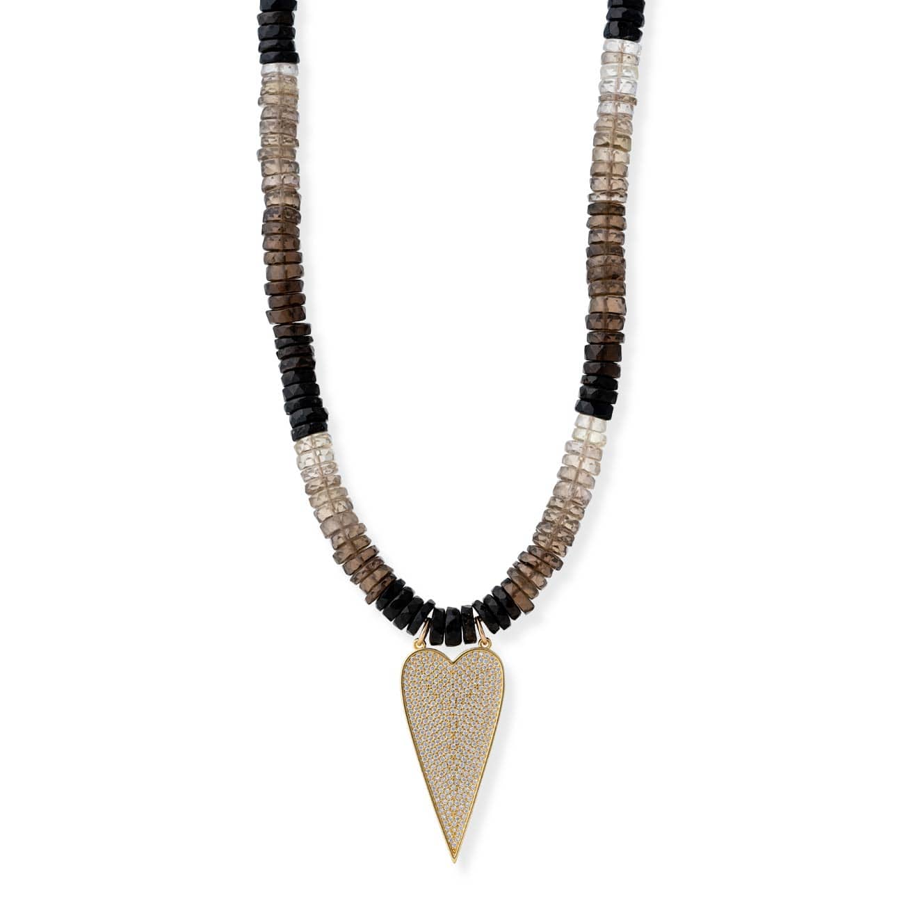 BRACHA Black Ombre Icon Heart Necklace