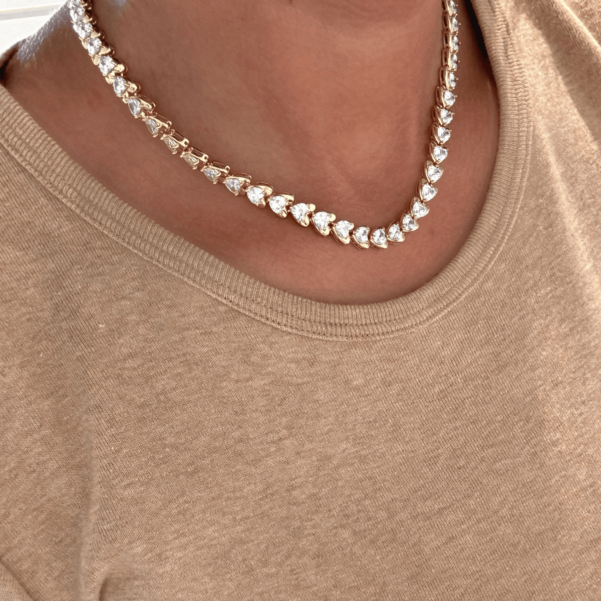 Blair Heart Tennis Necklace Necklaces by BRACHA