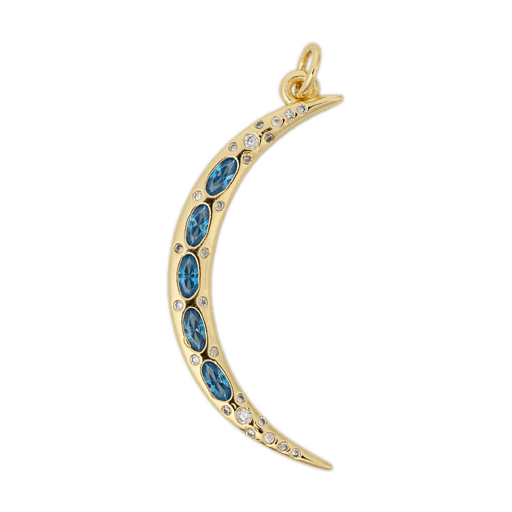 BRACHA Blue Crescent Charm