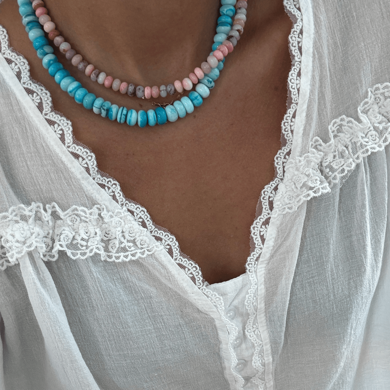 BRACHA Blue Jolly Rancher Candy Necklace