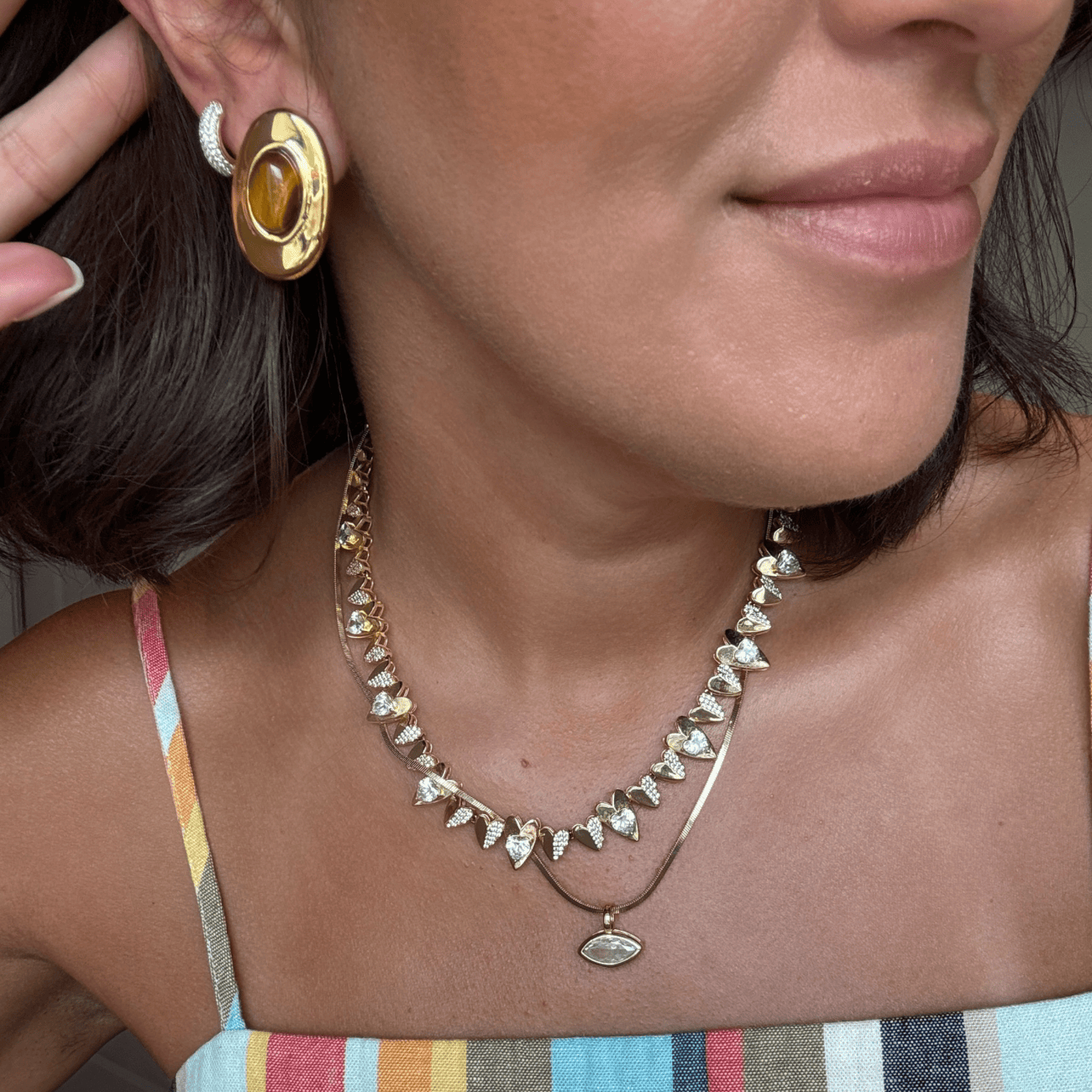 Cari Oval Studs Earrings by BRACHA