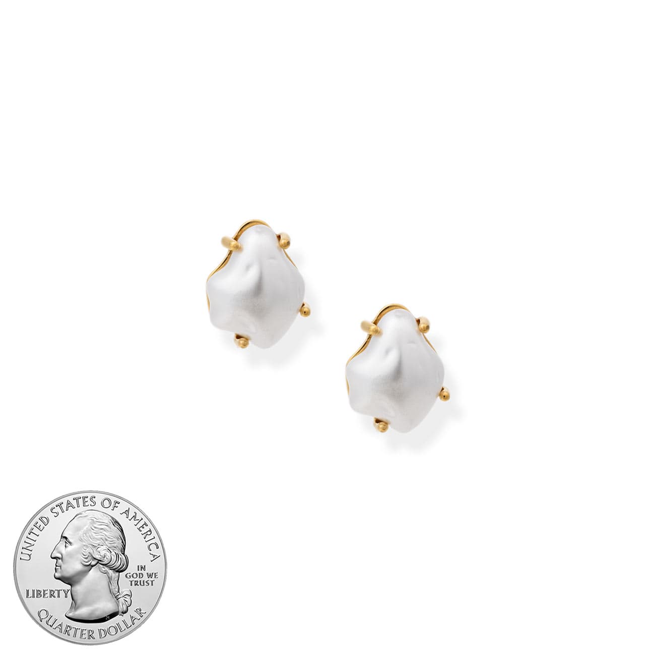 Claire Pearl Studs Earrings by BRACHA