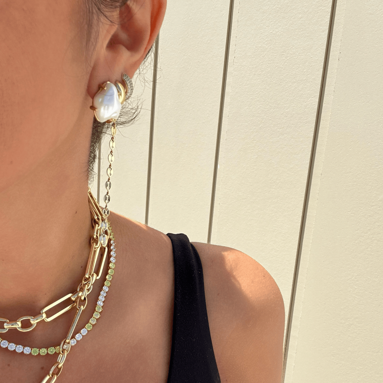 Claire Pearl Studs Earrings by BRACHA