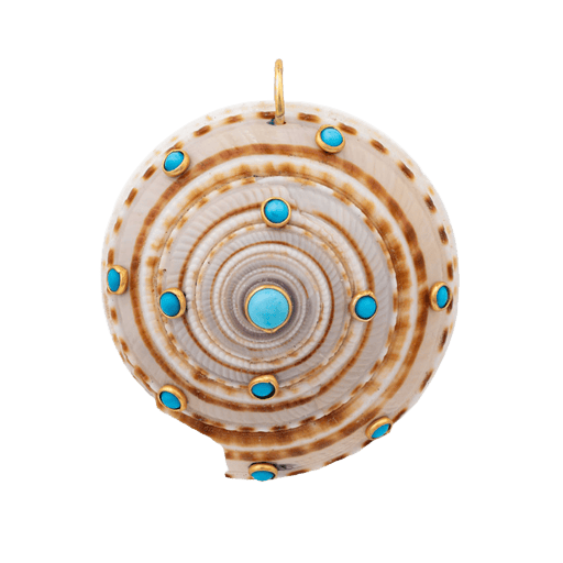 BRACHA Coastal Shell Pendant - Turquoise