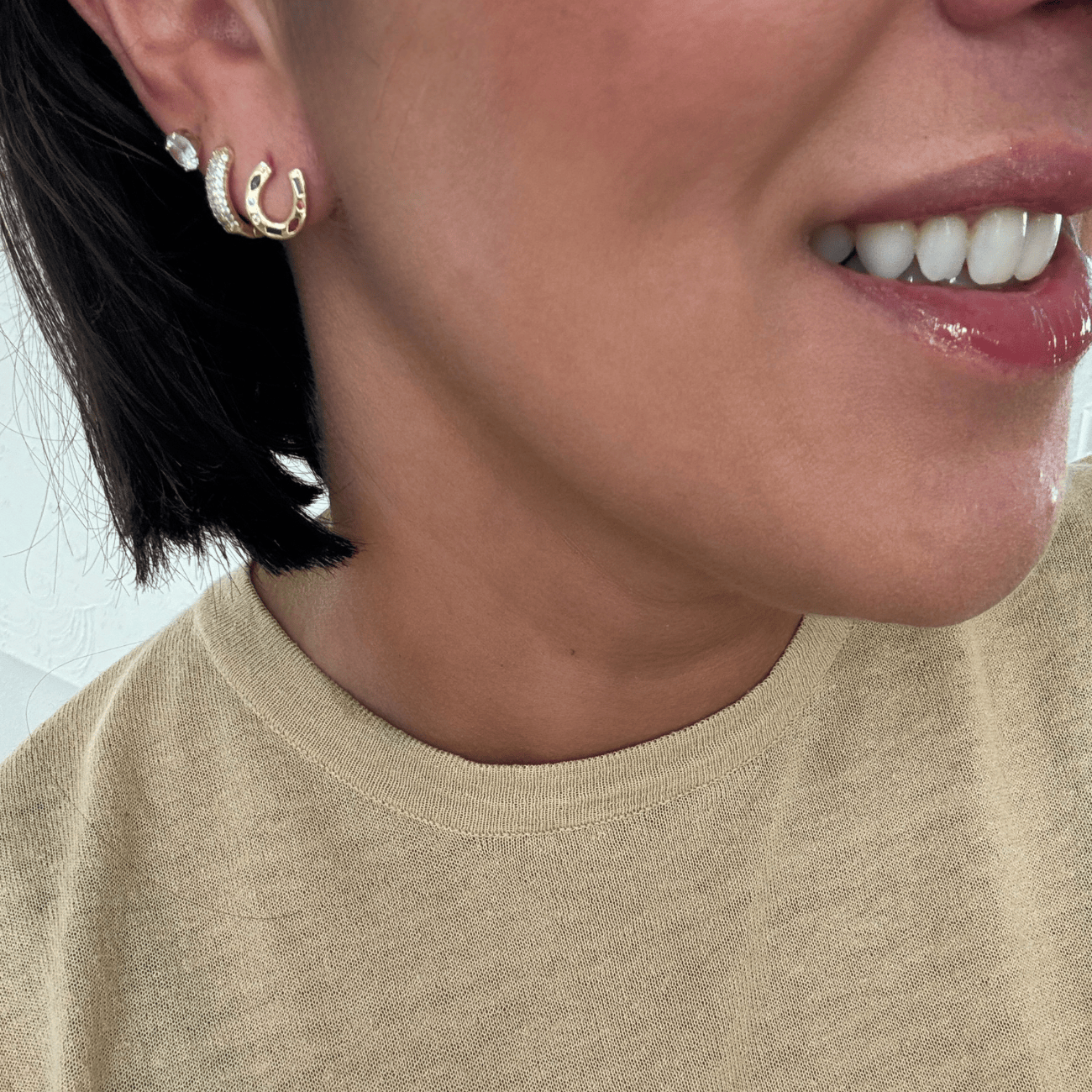 BRACHA Colter Gem Horseshoe Studs