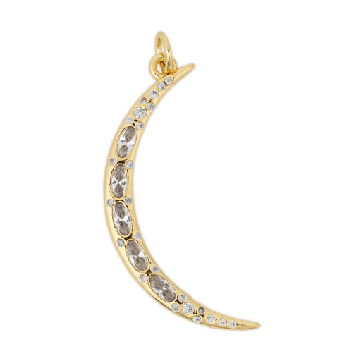 BRACHA Crystal Crescent Charm