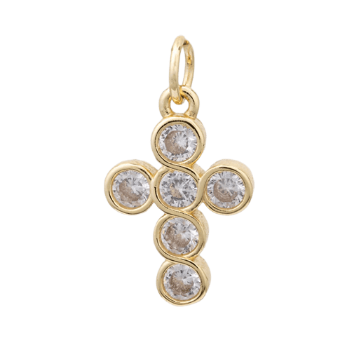 BRACHA Crystal Cross Charm