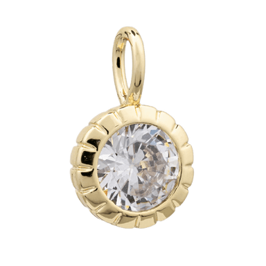 Crystal Round Charm