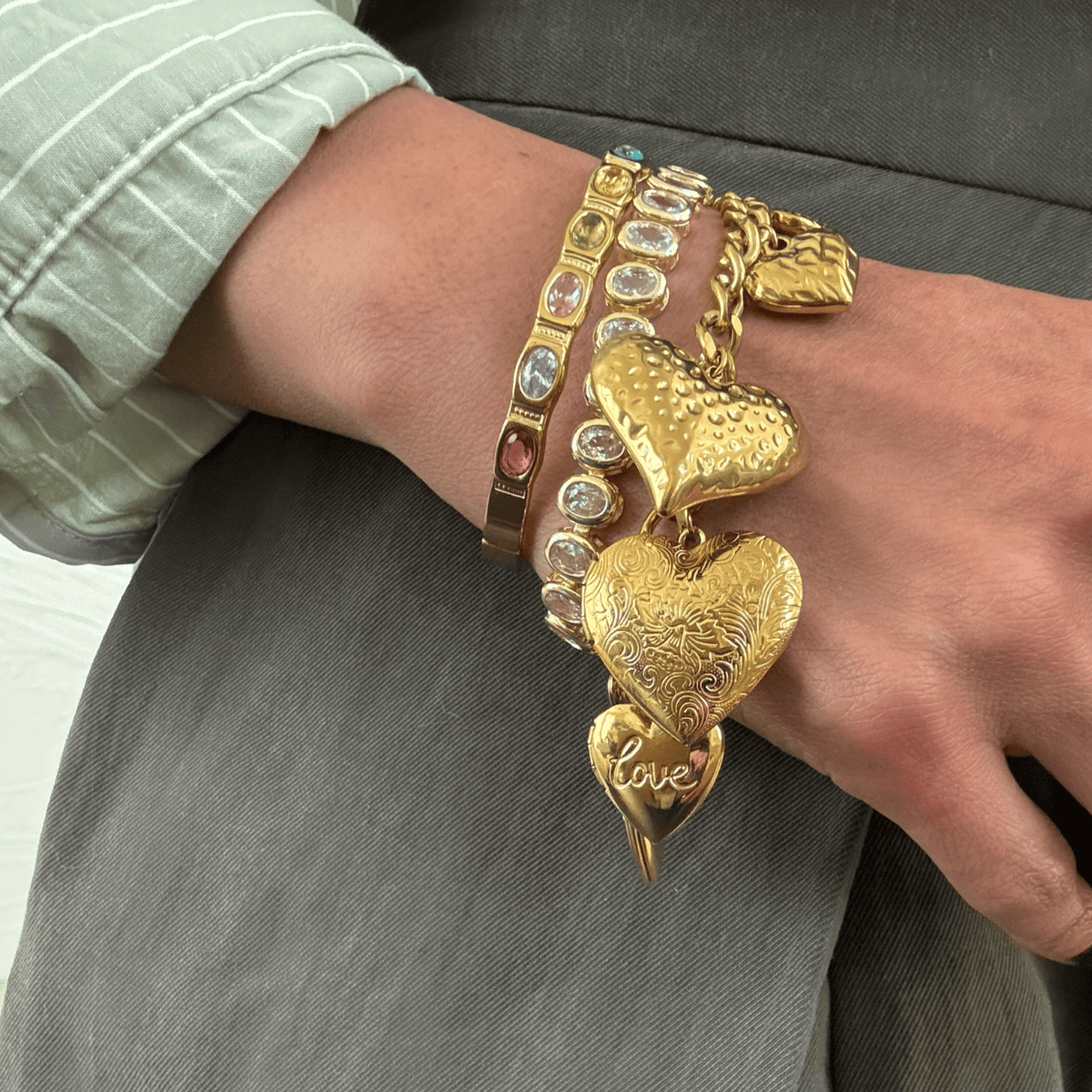Dalila Heart Locket Bracelet Bracelets by BRACHA