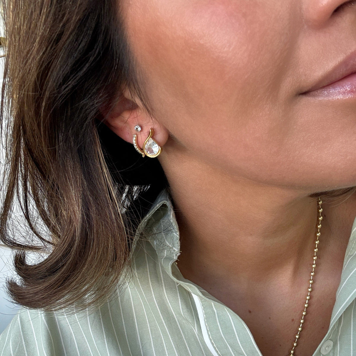 Devon Drop Studs Earrings by BRACHA