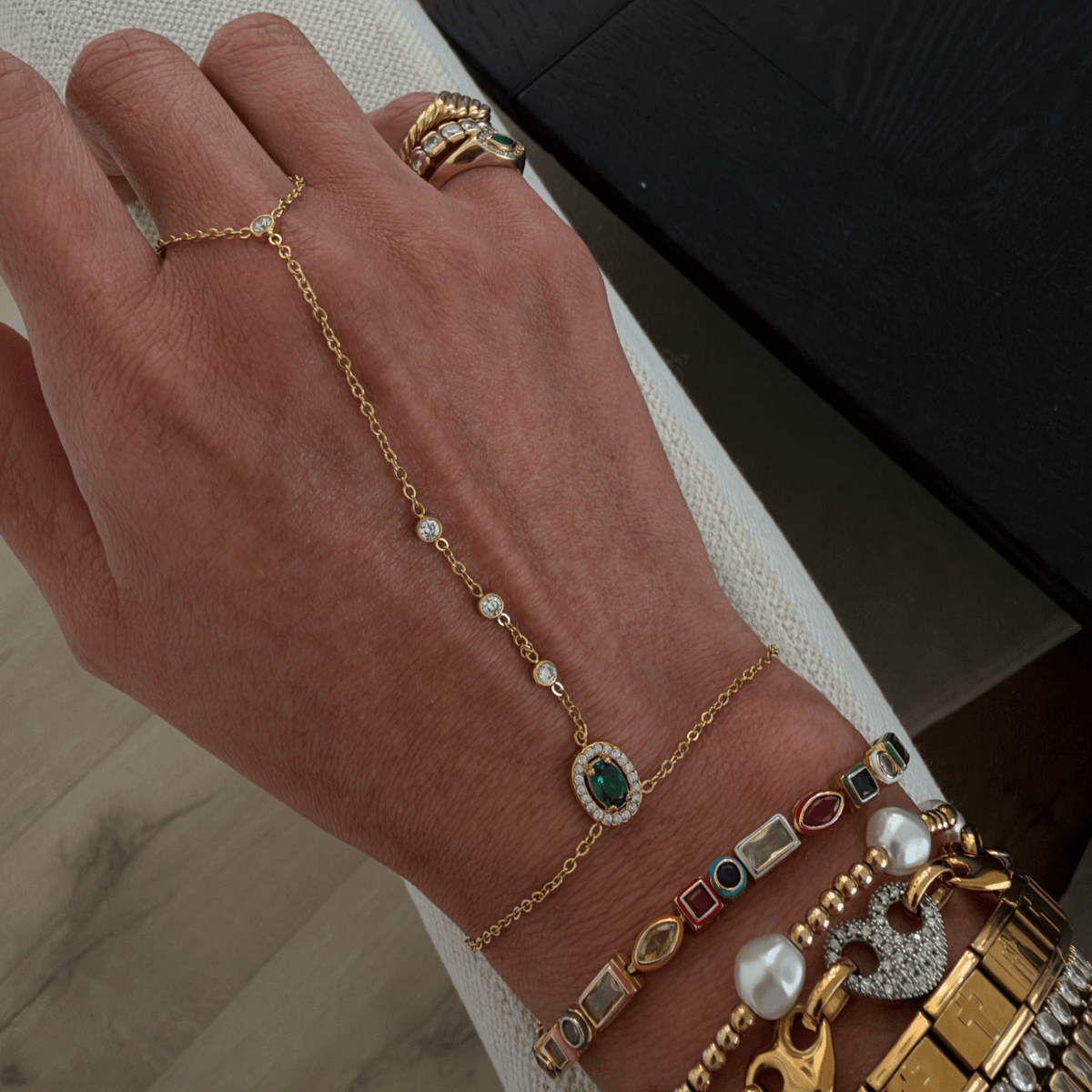 Devon Hand Chain Bracelets by BRACHA