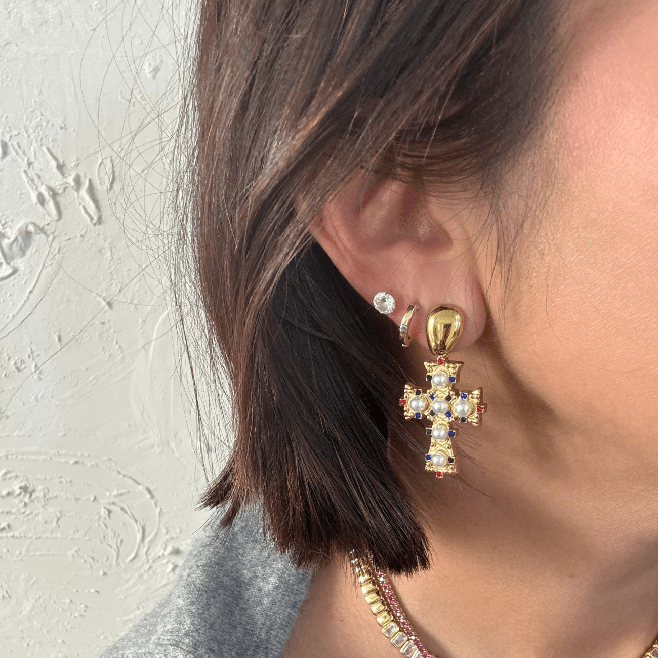 BRACHA Dominion Cross Earrings
